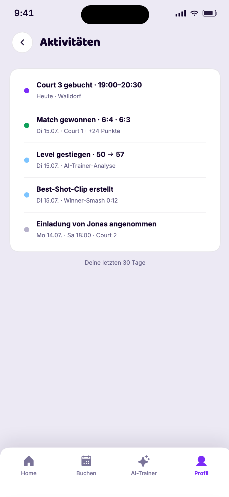 App-Vorschau: Aktivit&auml;ten deiner Crew